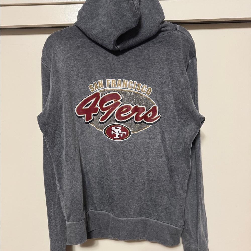 San Francisco 49ers Women's Gray Full Zip Hoodie Sweatshirt